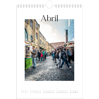 Calendário fotográfico A4 — O meu diário de viagem [Abril]