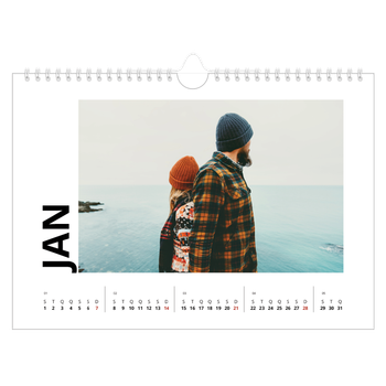 Calendário de Fotografias A4 Paisagem — White space
