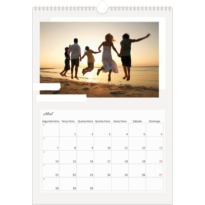 Calendário A3 — Tons mudos [Abril]