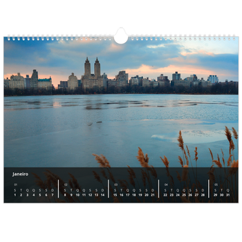 Calendário fotográfico horizontal A3 — Complementos