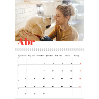 Calendário A4 duplo — Um ano audacioso [Abril]