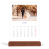 Calendário de mesa com suporte em madeira - vertical  — Clássico cobalto [Janeiro]
