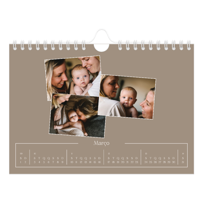 Calendário A5 horizontal — Recordações criadas [Março]