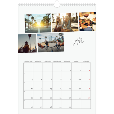 Calendário A3 — Férias na cidade [Abril]