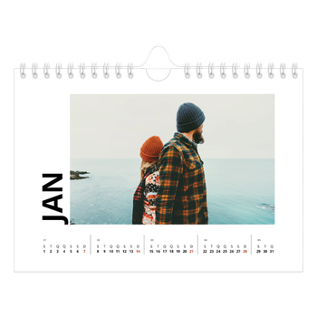 Calendário de Fotografias A5 Paisagem — White space