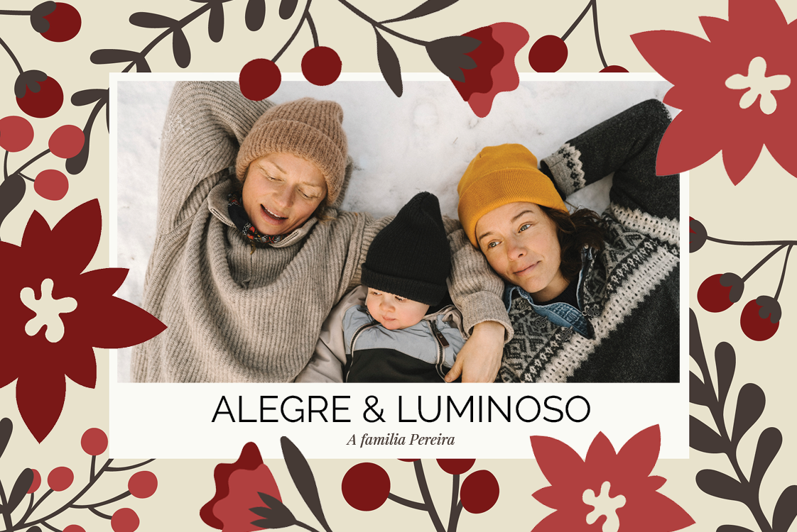 Cartões — Flores e bagas arrojadas