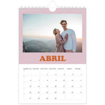 Calendário A5 — Molduras retro [Abril]
