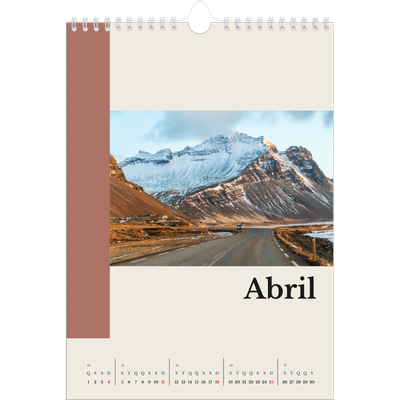 Calendário fotográfico A4 — Vistas do mundo [Abril]