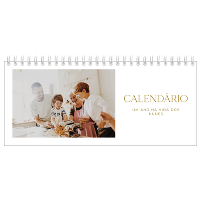 Calendários de mesa — Texto dourado grande [capa]