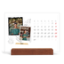 Calendário de mesa com suporte em madeira - horizontal  — Estilo de álbum de recortes [capa]