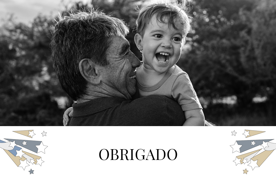 Cartões de agradecimento — Gratidão estelar