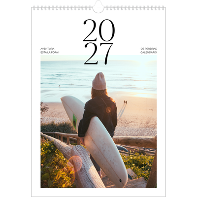 Calendário A3 — Pôr do sol surfista [capa]