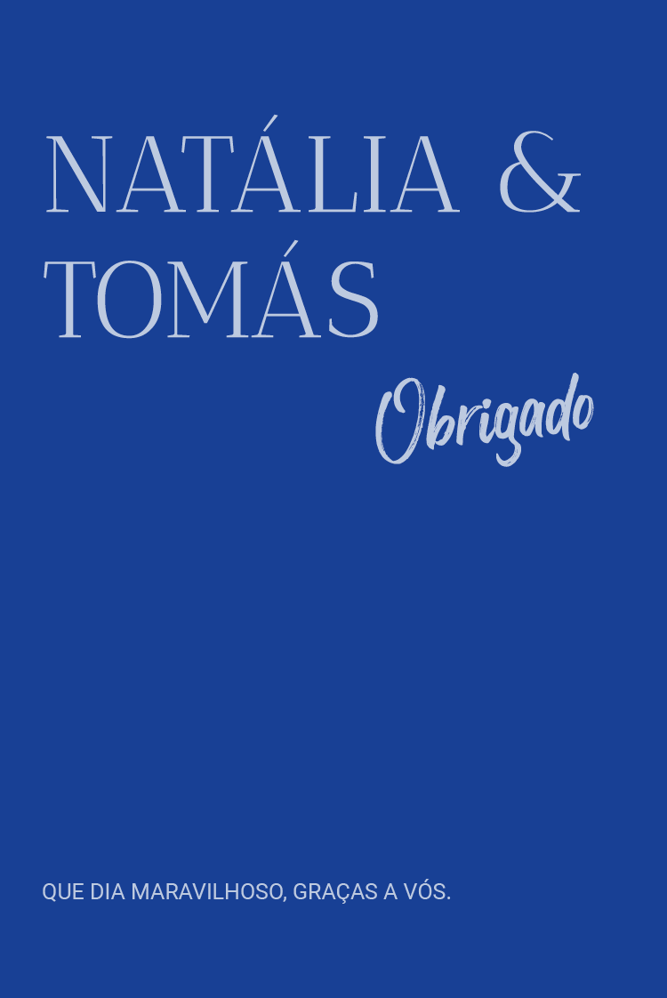 Cartões de agradecimento — Clássico cobalto