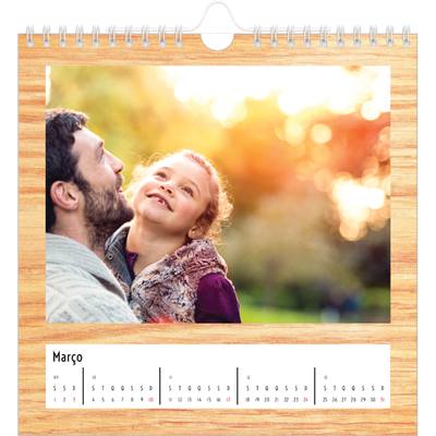 Calendário quadrado — Madeira [Março]