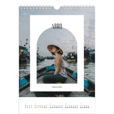 Calendário fotográfico A4 — O arco aberto [Abril]