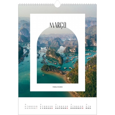 Calendário A3 — O arco aberto [Março]
