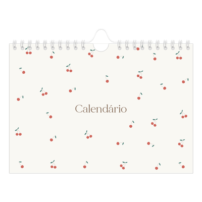 Calendário A5 horizontal — Felicidade de cereja [capa]