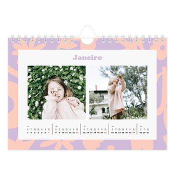 Calendário de Fotografias A5 Paisagem — Jogar com o padrão