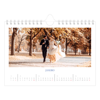 Calendário de Fotografias A5 Paisagem — Clássico cobalto