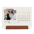 Calendário de mesa com suporte em madeira - horizontal  — Iniciais em flor [capa]