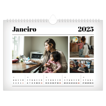 Calendário de Fotografias A4 Paisagem — A sair da prensa