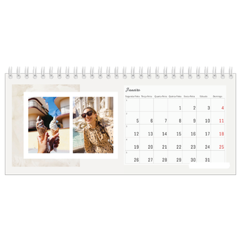 Calendário de Fotografias de Mesa — Tons mudos