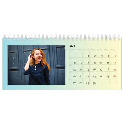 Calendários de mesa — Tons pastel [Abril]