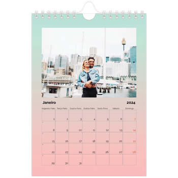 Calendário A5 — Tons pastel