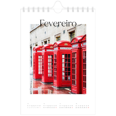 Calendário A5 — O meu diário de viagem [Fevereiro]