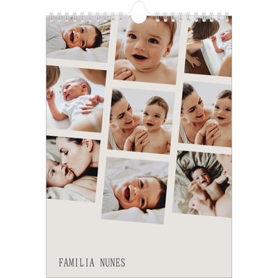 Calendário fotográfico A4 — Memórias em movimento [capa]