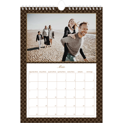 Calendário fotográfico A4 — Vintage monocromático [capa]