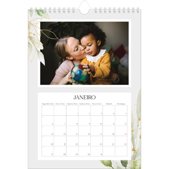 Calendário fotográfico A4 — Salpicos florais