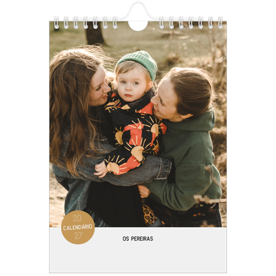 Calendário A5 — Autocolante de fotografia [capa]