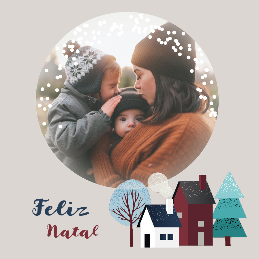 Cartões — Rua com neve