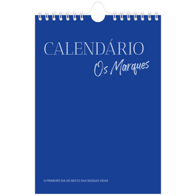 Calendário A5 — Clássico cobalto [capa]