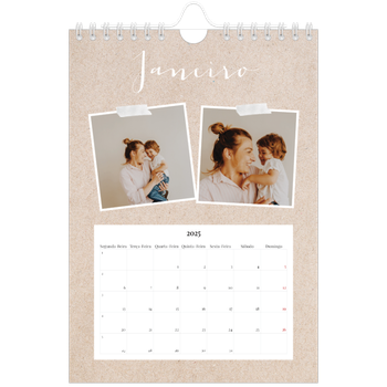 Calendário A5 — Calendário de livros de recortes