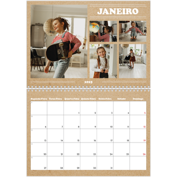 Calendário fotográfico duplo A4 — O editorial deste ano