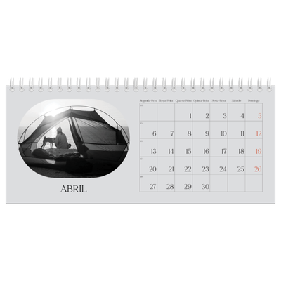 Calendários de mesa — A estrada aberta [Abril]