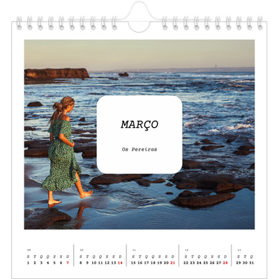Calendário quadrado — A história completa [Março]