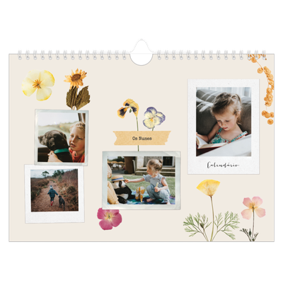 Calendário A4 horizontal — Álbum de recortes vintage [capa]