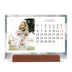 Calendário de mesa com suporte em madeira - horizontal  — Efeito de pincel [Janeiro]