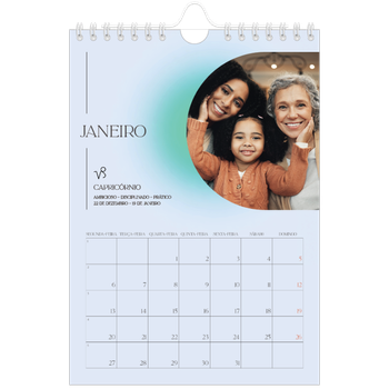 Calendário A5 — Degradê de astrologia