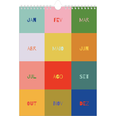 Calendário fotográfico A4 — Divertido e colorido [capa]