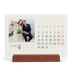 Calendário de mesa com suporte em madeira - horizontal  — Iniciais em flor [Março]