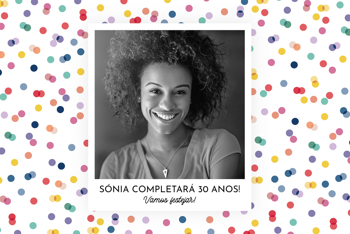 Convites — Confetes coloridos