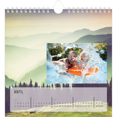 Calendário quadrado — Regresso à natureza [Abril]