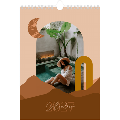 Calendário fotográfico A4 — Montanhas neutras [capa]