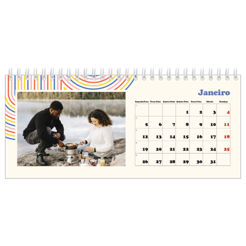 Calendário de Fotografias de Mesa — Linhas retro
