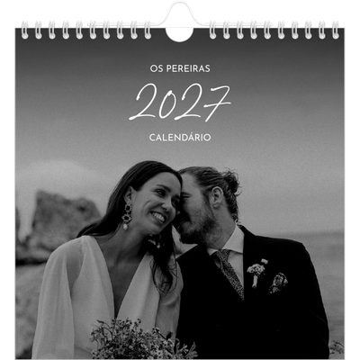 Calendário quadrado — Escrita elegante [capa]