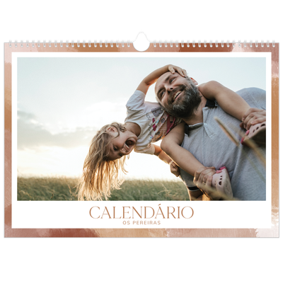 Calendário A3 Horizontal — Efeito de pincel [capa]